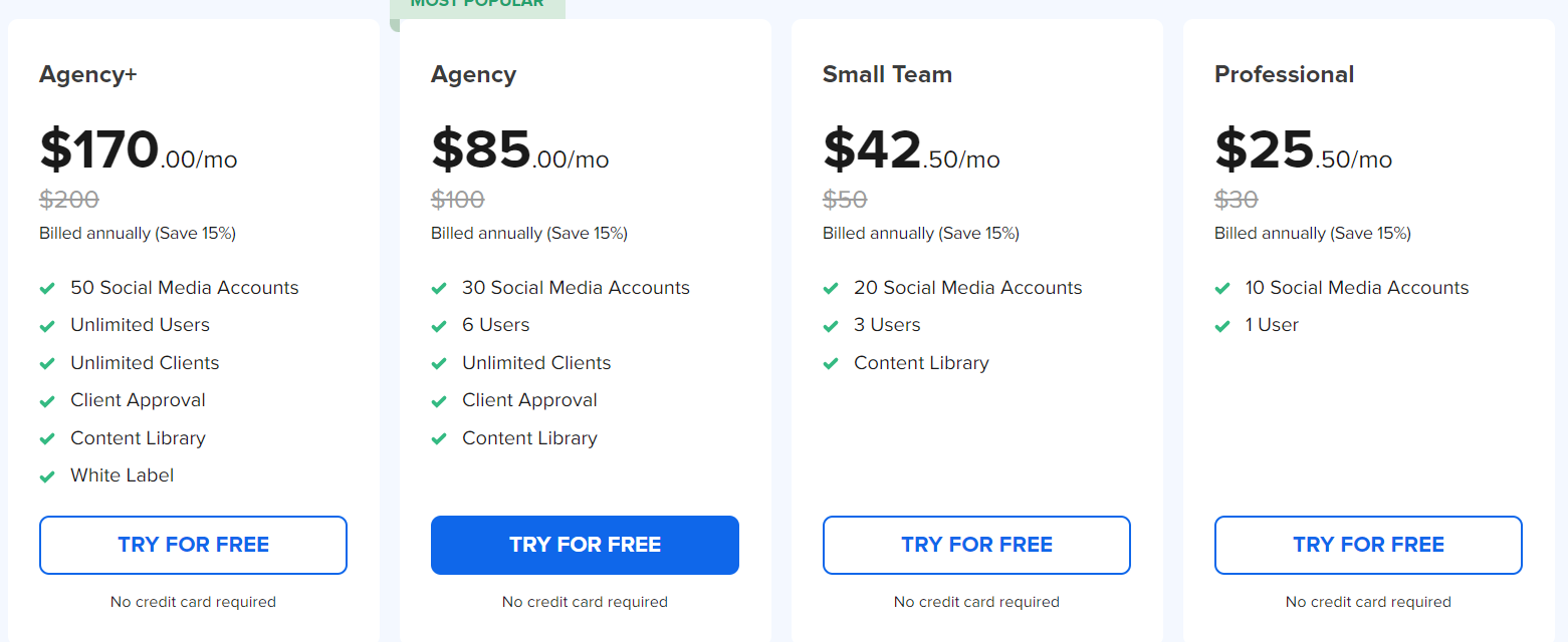 Social pilot pricing