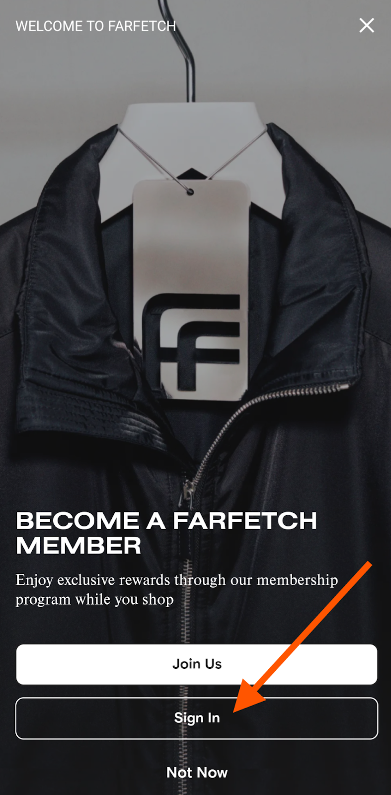 FARFETCH sign up