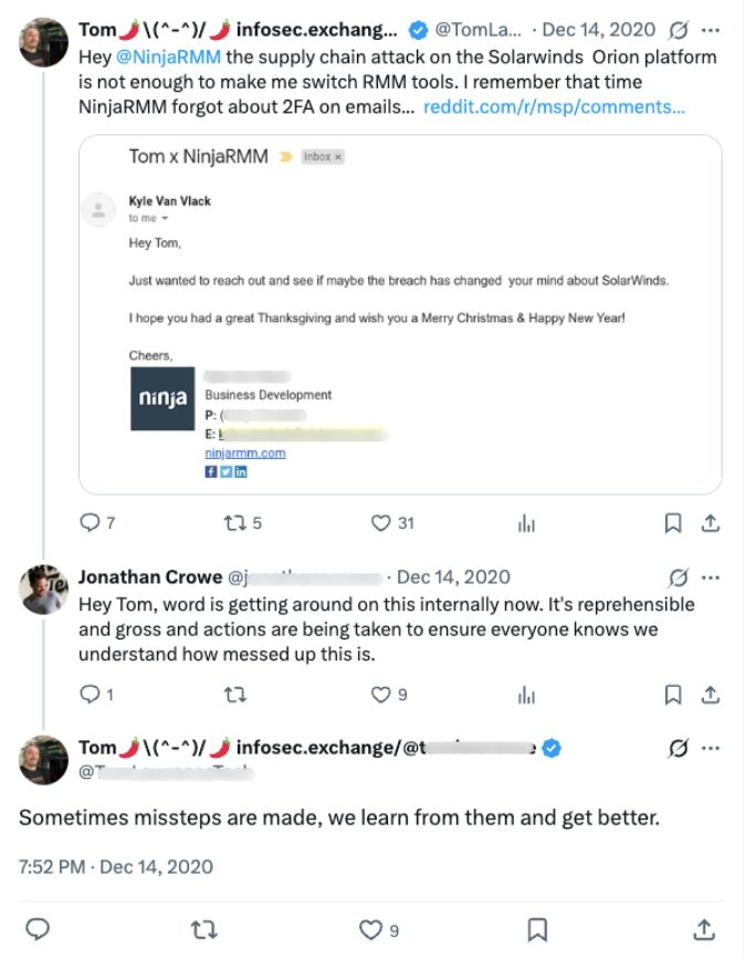 Twitter exchange