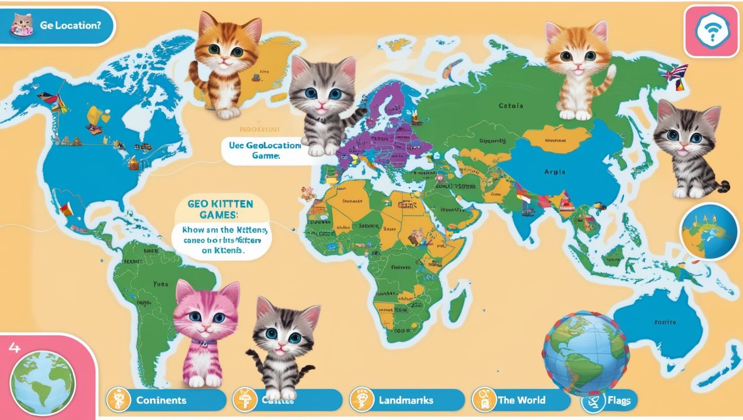 Geo Kitten Game