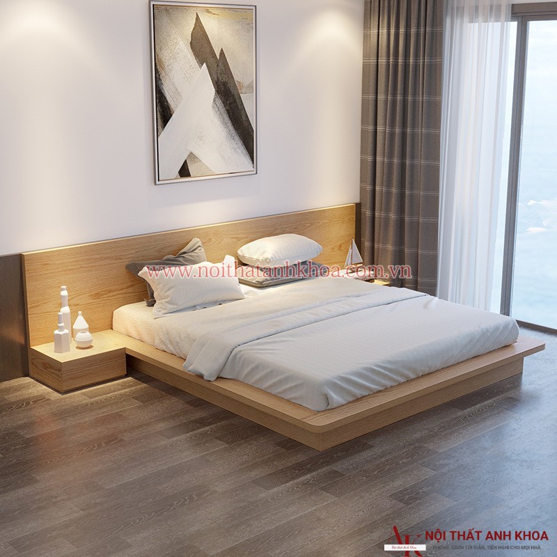 Giường Ngủ Gỗ Công Nghiệp Kiểu Nhật Thông Minh Cao Cấp