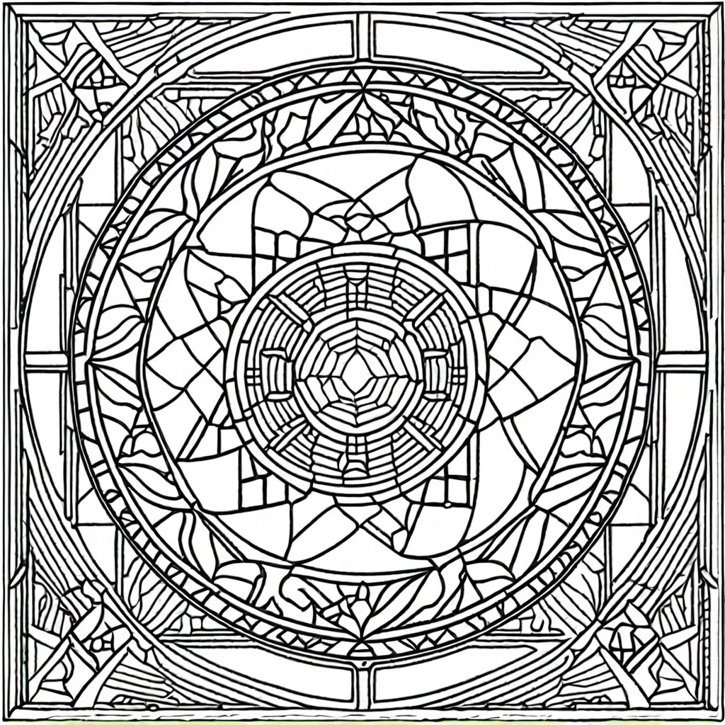 adult coloring geometric shapes