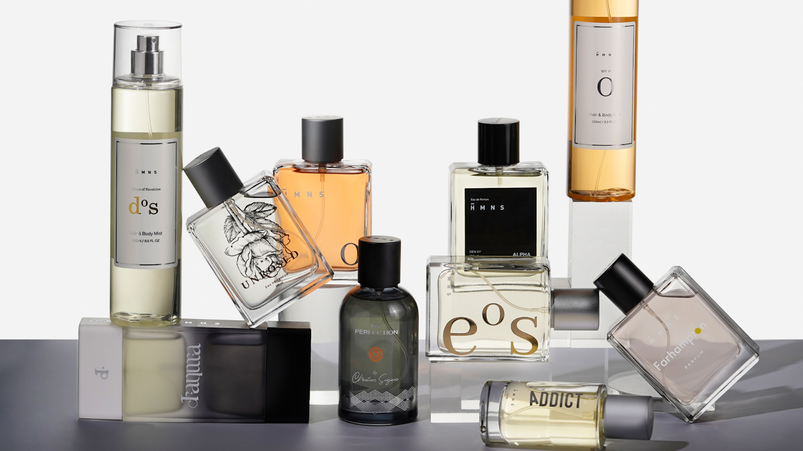 Gambar parfum HMNS dengan berbagai varian