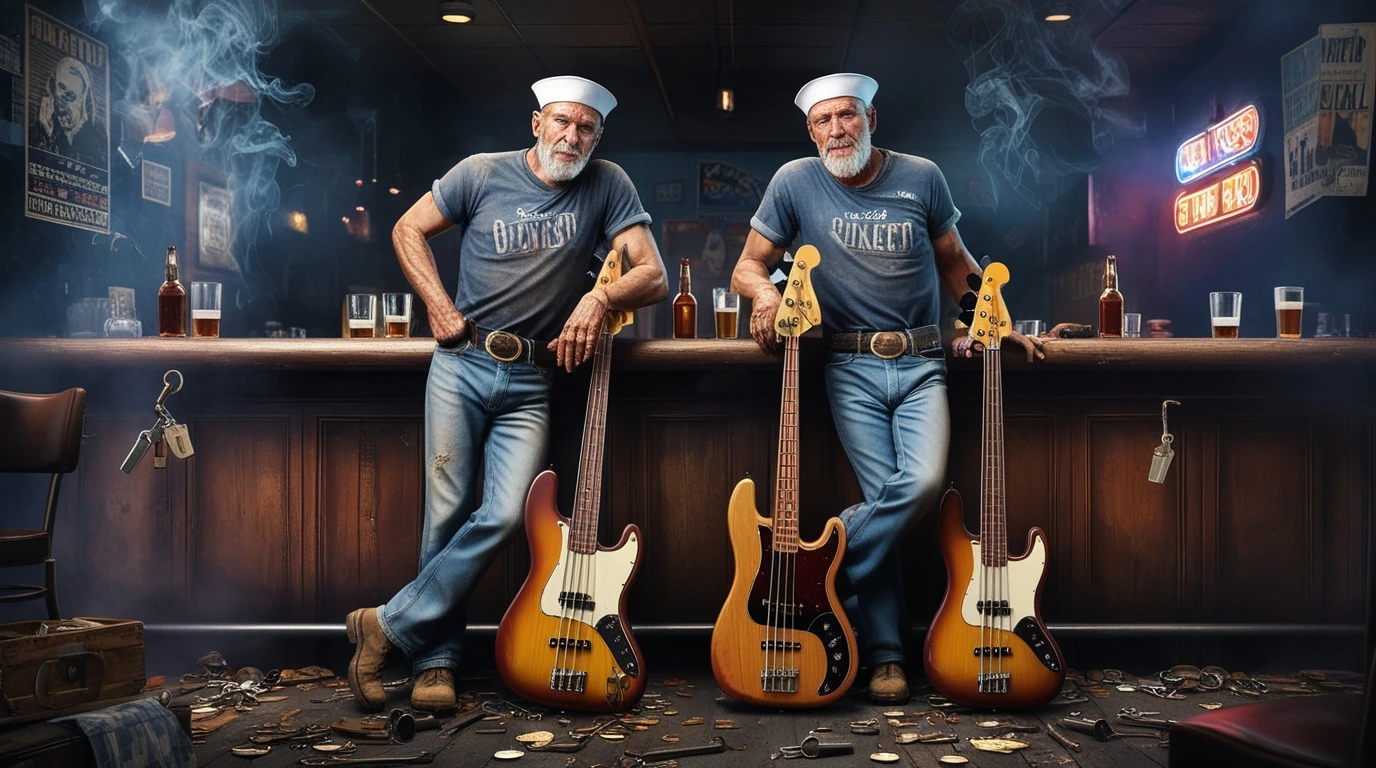 Sailors and Junkes Bass Guitars and Bar Keys