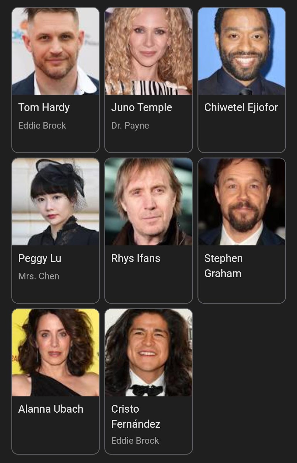 Venom: The Last Dance Cast