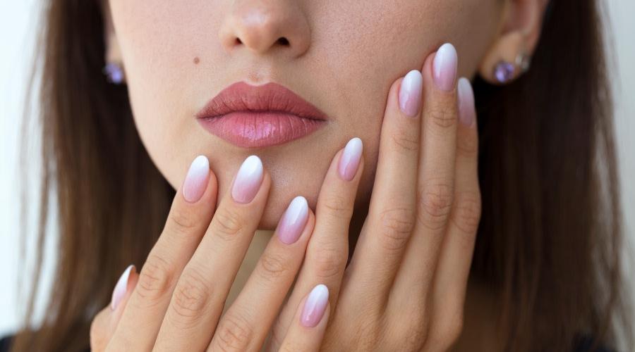White Ombré and Gradient Nails