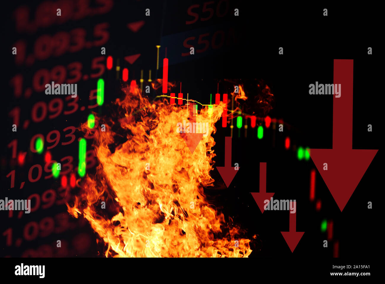 Market decline visualization