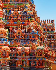 South and north indian temple