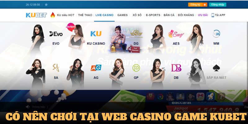 Web game casino Kubet có nhiều ưu điểm