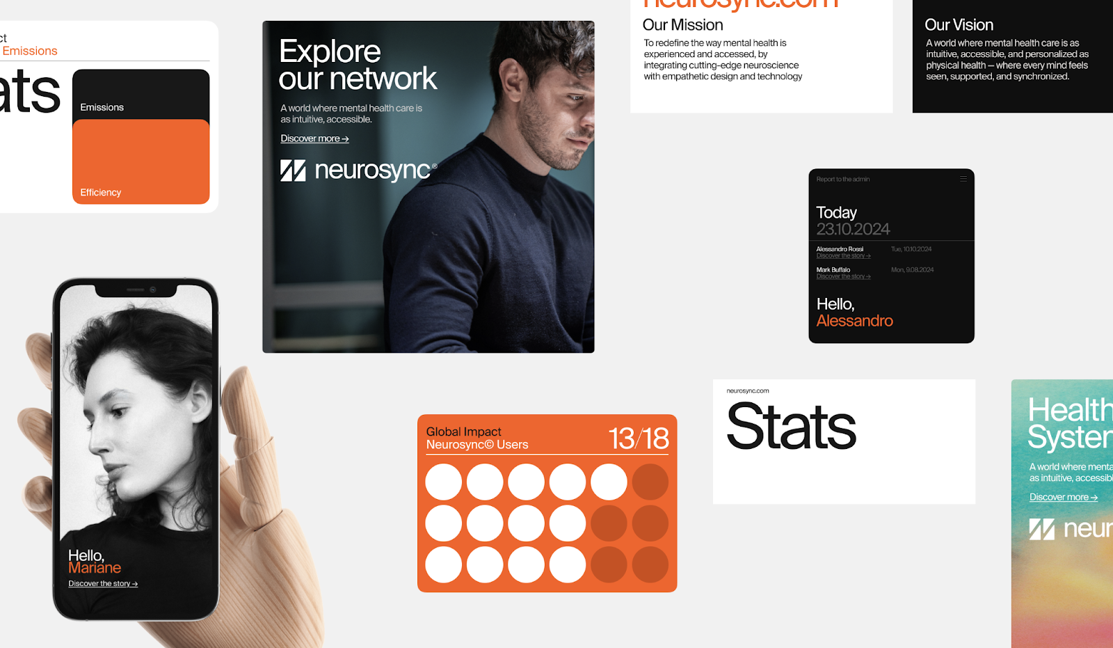 Image from the Crafting Calm: Neurosync Branding and Visual Identity article on Abduzeedo