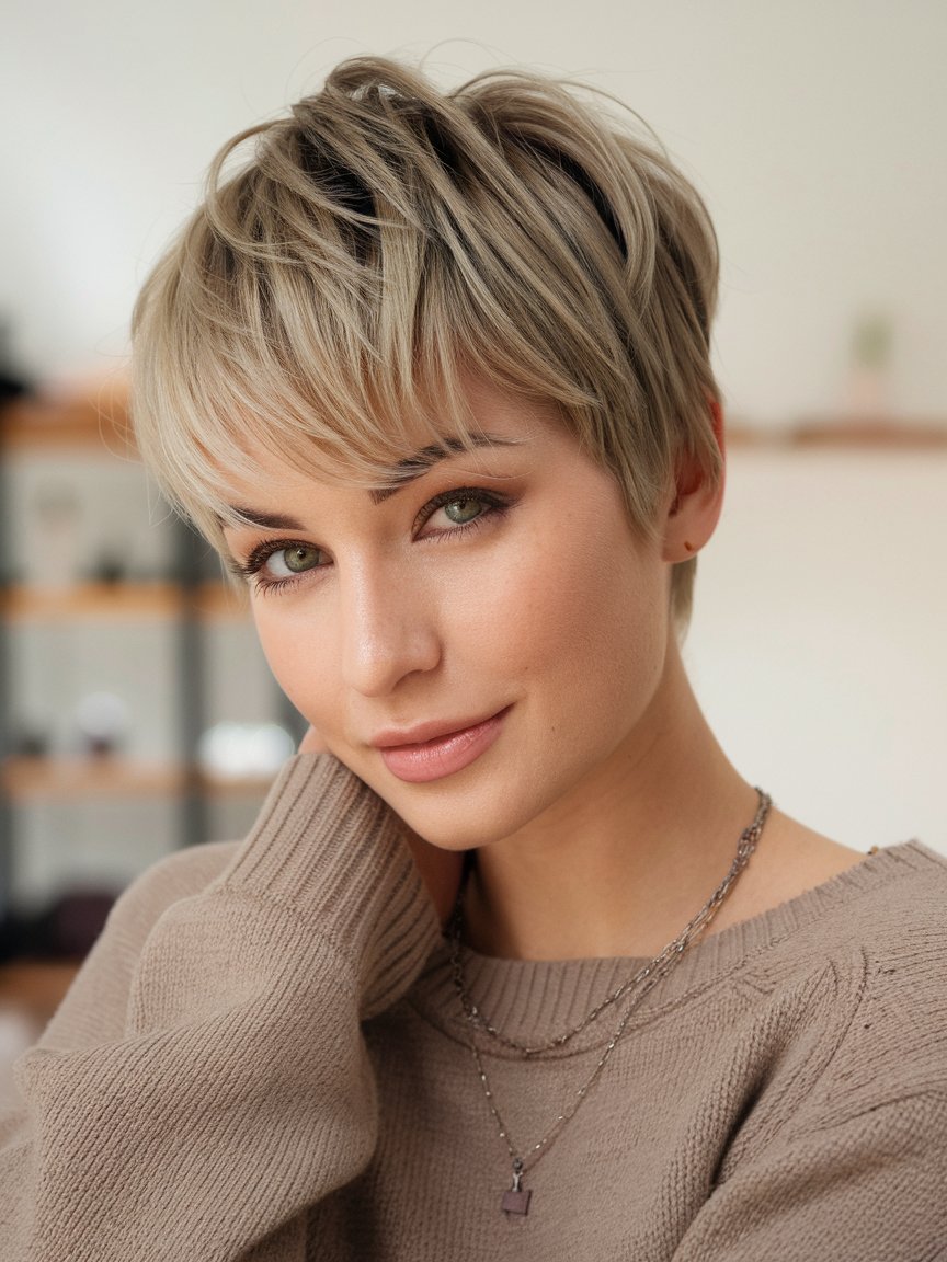 7. Asymmetrical Choppy Pixie