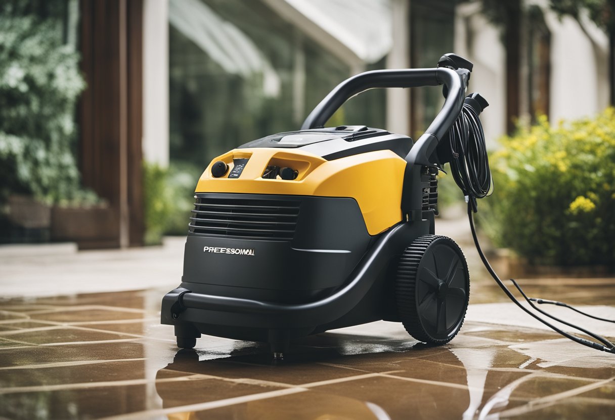 A pressure washer aimed too closely at delicate surfaces, causing damage