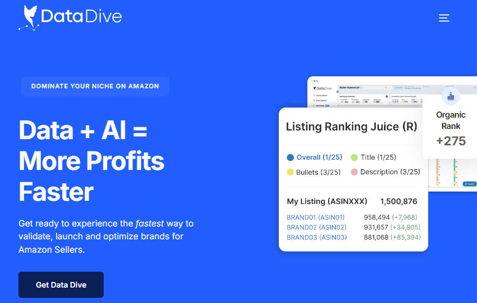DataDive Amazon seller tool
