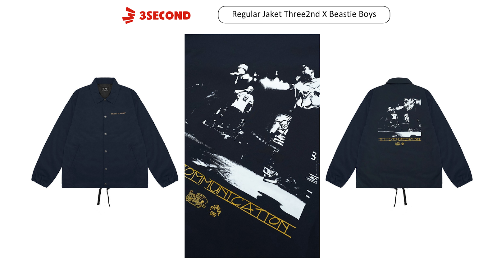  Jaket Regular Three2nd X Beastie Boys