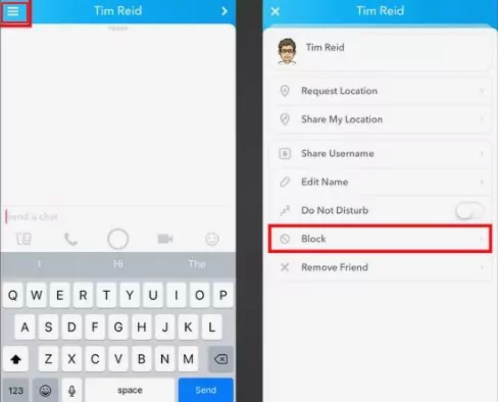 How to block someone on snapchat