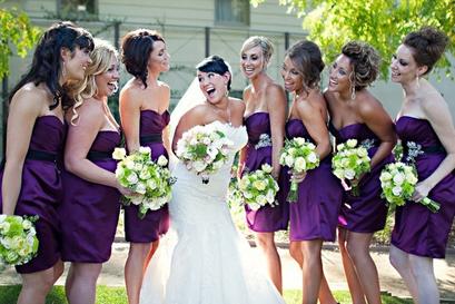 A bride with her bridesmaids&nbsp;