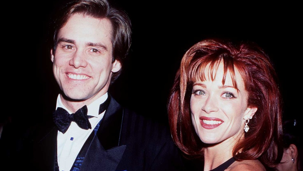 Melissa Womer and Jim Carrey  smiling