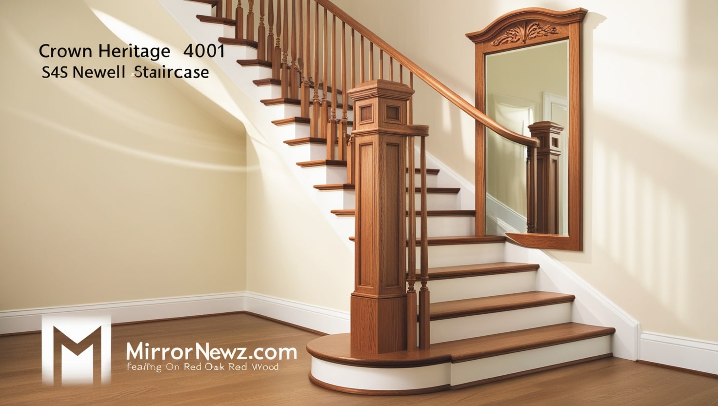 Crown Heritage Model 4001 S4S Newel Plain 96'' Red Oak