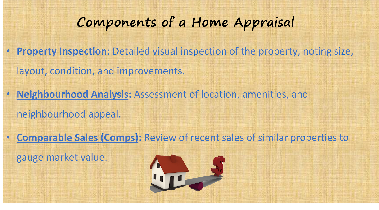 Components of a Home Appraisal