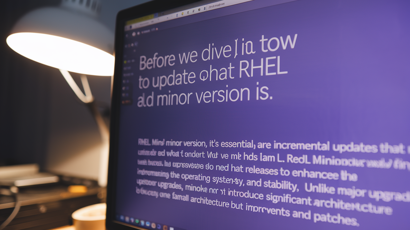 how to update rhel minor version