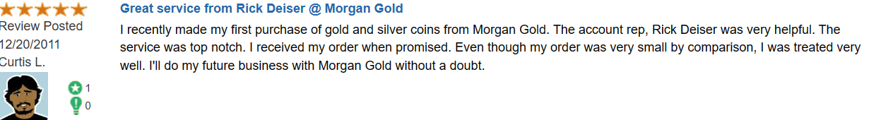 review 3 of Morgan Gold