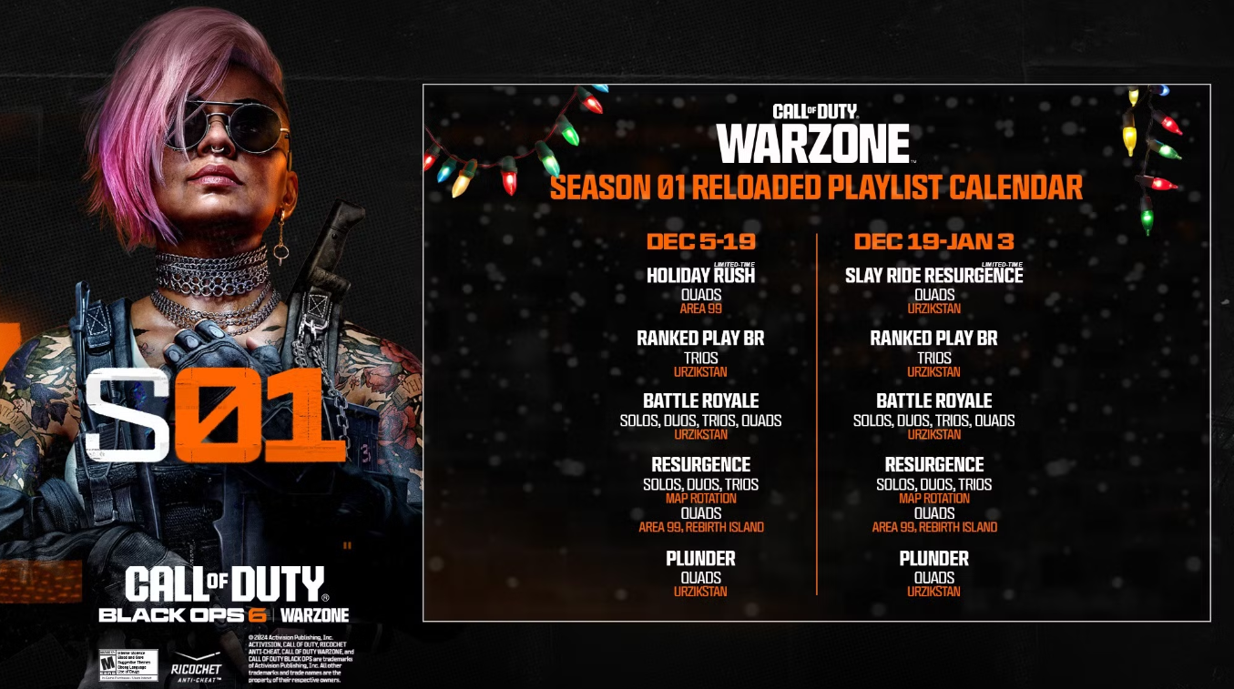 COD Warzone Season 1 Reloaded: Holiday Cheer with New Playlists and Perk