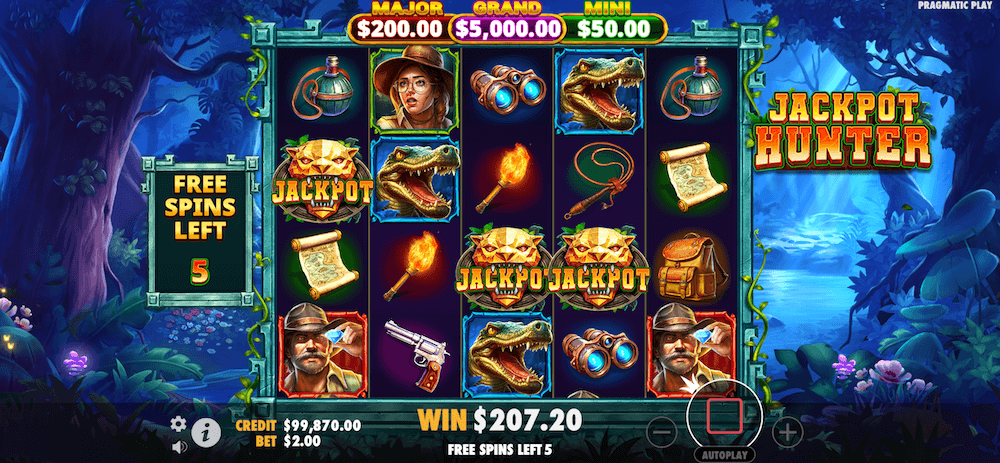 Jackpot Hunter Bonus Feature gameplay