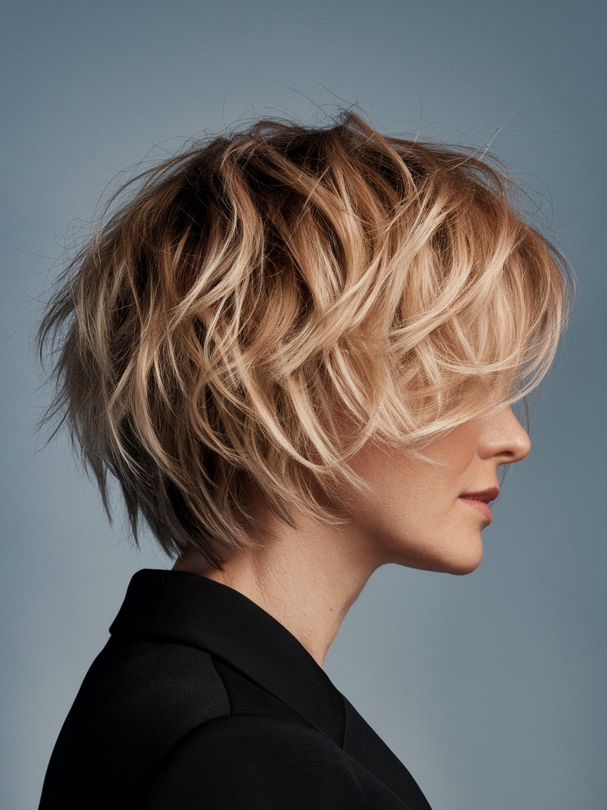 1. Tousled Short Cut