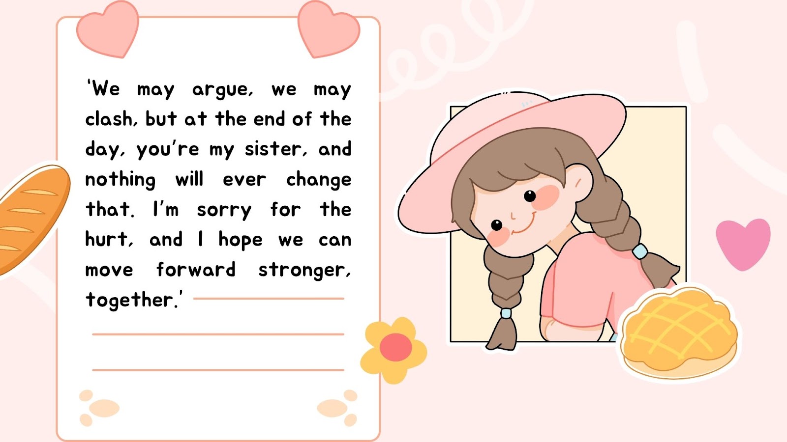Message after a fight.