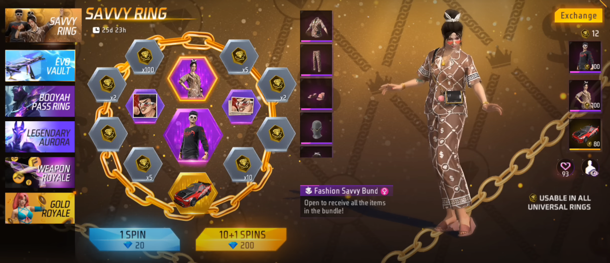 Free Fire’s Savvy Ring Event: How to Get the Street Savvy Bundle & Car Skin