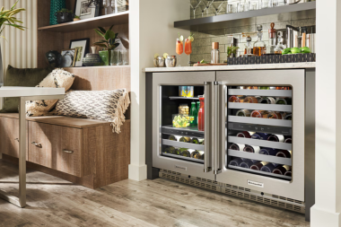 top high end appliances for your kitchen remodel undercounter wine and beverage cooler custom built michigan