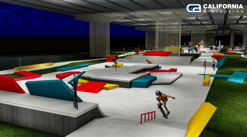 Rendering of the skate park at Artist Walk. (Credit: City of Jacksonville)