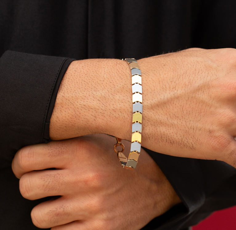 Modern Platinum and gold Bracelets for men | CKC Jewellers