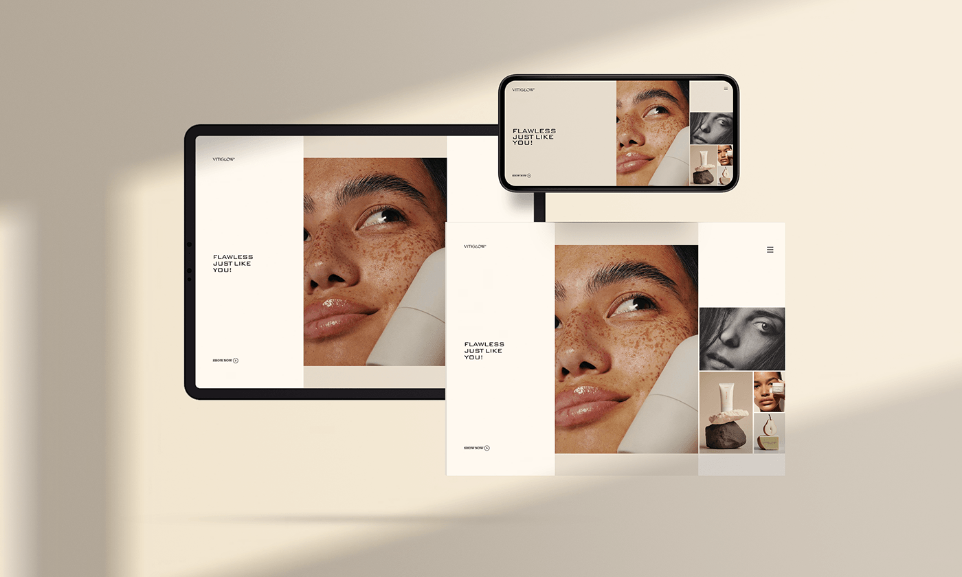 Image from the VITIGLOW: A Skincare Visual Identity That Celebrates Difference article on Abduzeedo