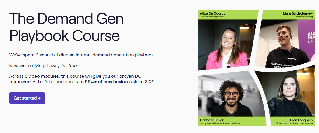 The demand gen playbook (Cognism landing page)