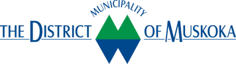 This is the regular blue and green District of Muskoka logo