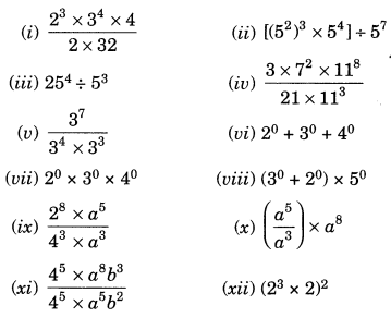 NCERT Solutions for Class 7 Maths Chapter 13 Exponents and Powers Ex 13.2 1