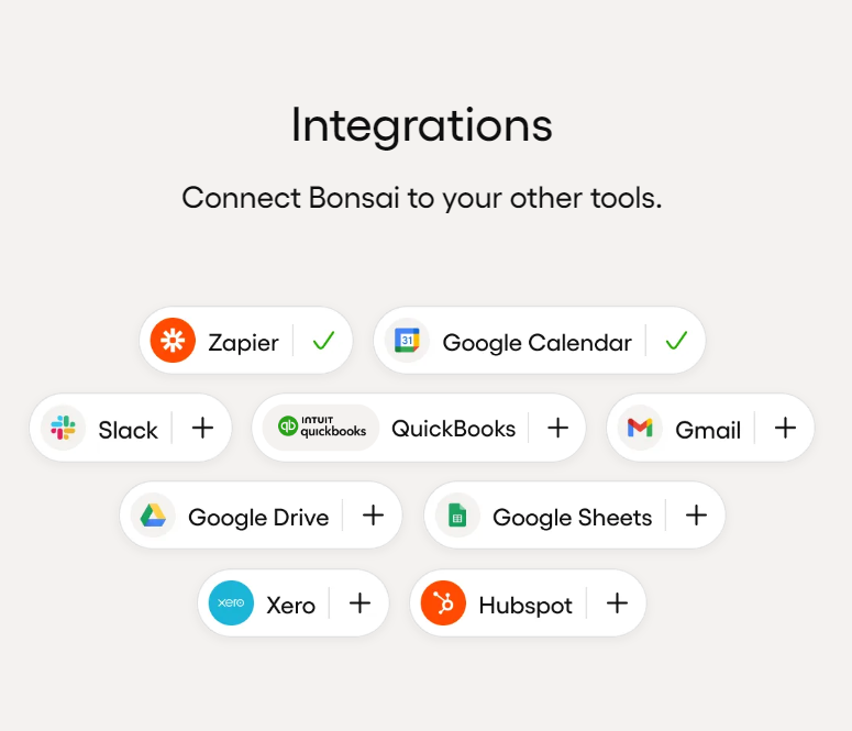 Bonsai Integrations