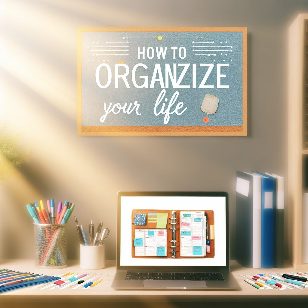 A graphic on how to organize your life