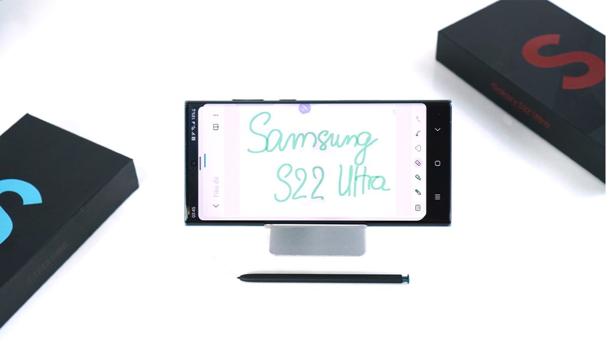 Bút S Pen được tích hợp trên Samsung S22 Ultra