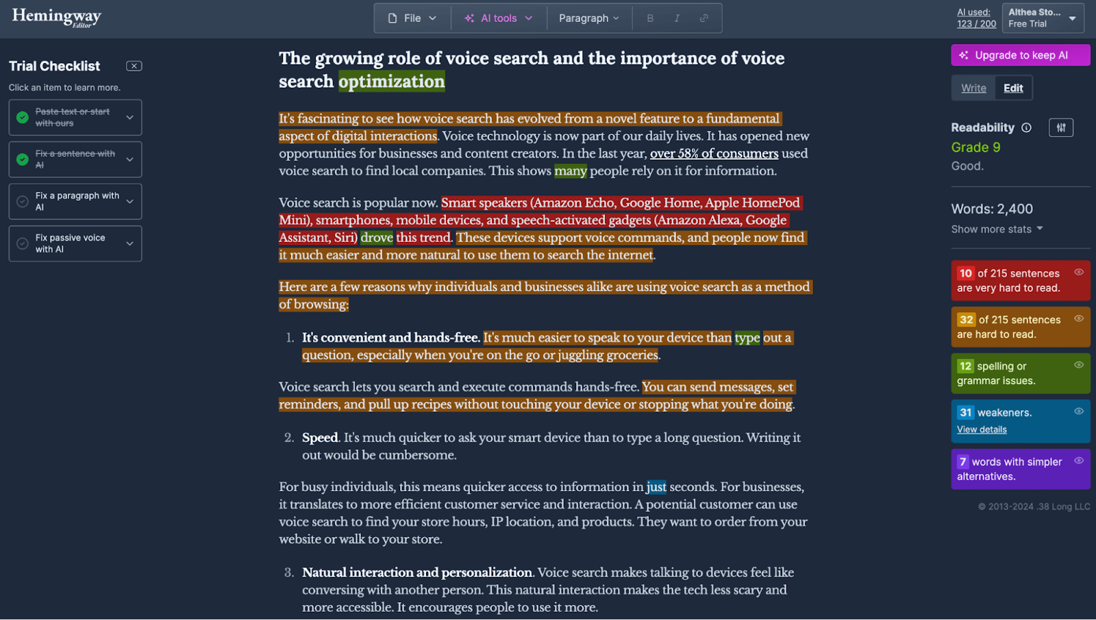 written and typed language