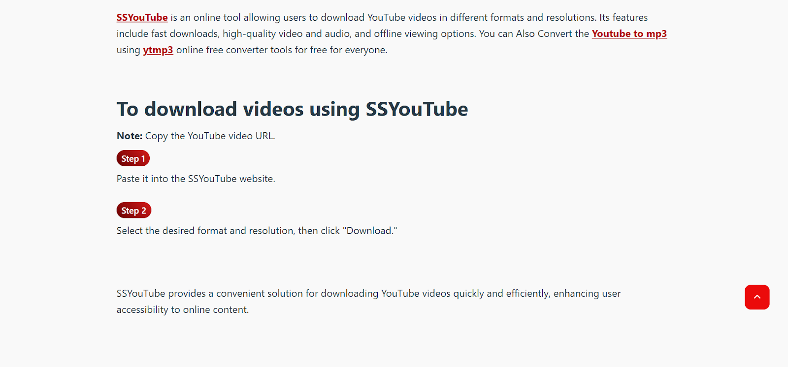 YouTube and video download