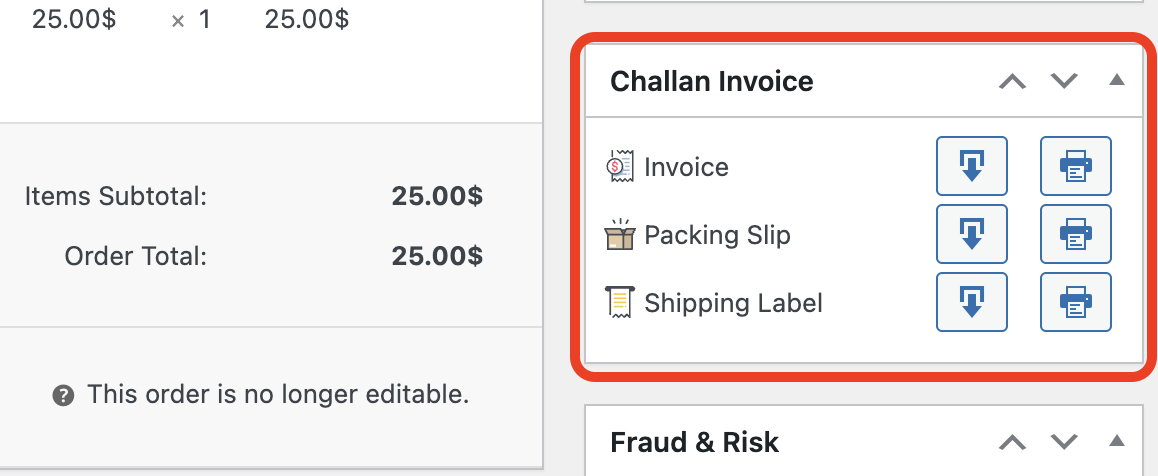 Challan Invoice