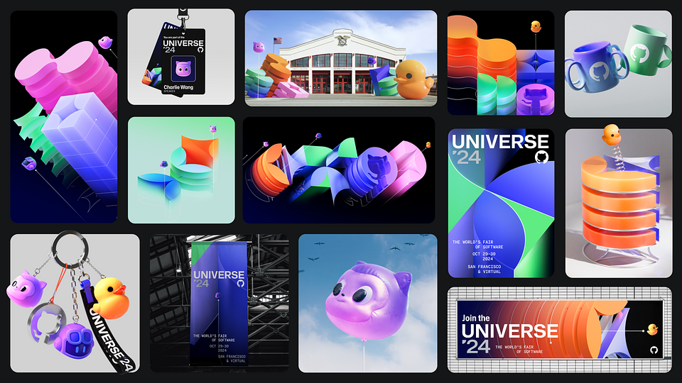 Image from the GitHub x BUCK: Crafting a Dynamic Visual Identity for Universe ’24 article on Abduzeedo