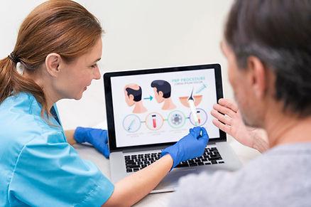 A doctor explaining procedure to his client