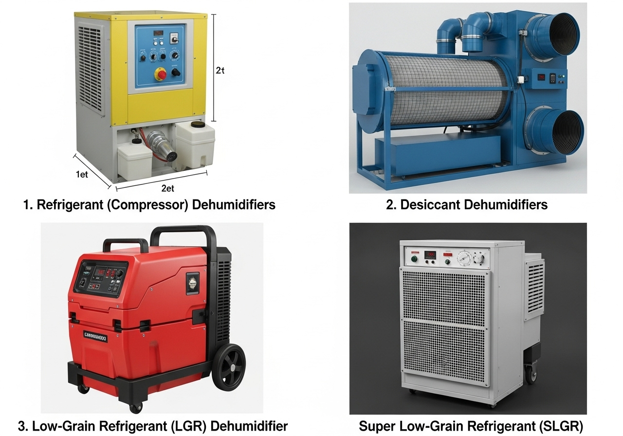 Types of Commercial Dehumidifiers Types of Commercial Dehumidifiers