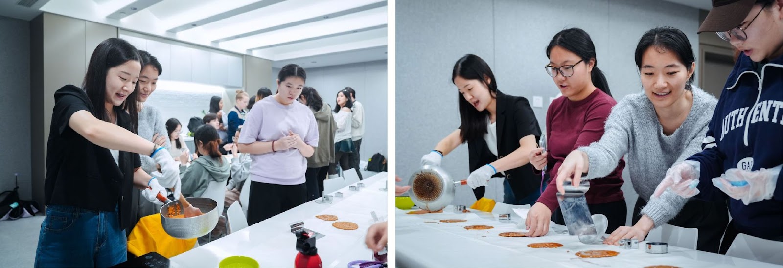 Language Lecturer Jiyoung Chung demonstrates how to make Korean dalgona.