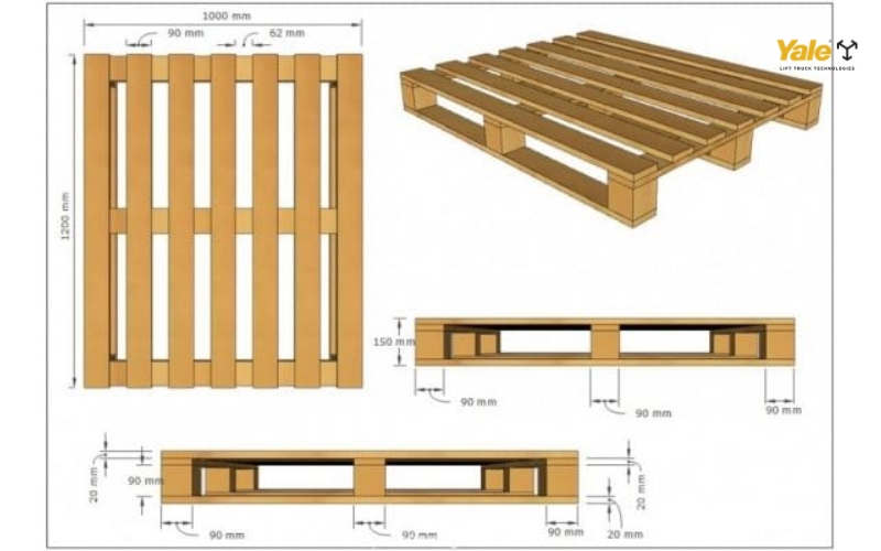 Kích thước pallet gỗ thường thấy