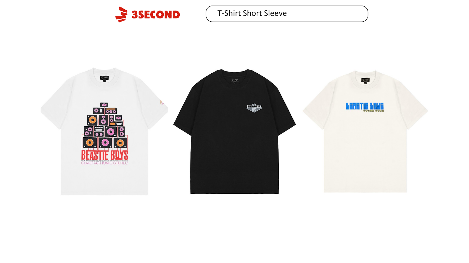 Kaos Lengan Pendek Three2nd X Beastie Boys
