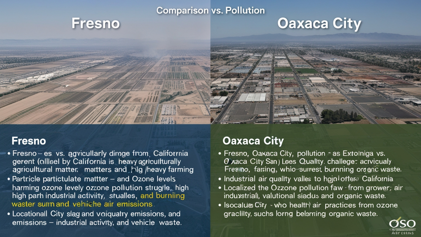 Fresno VS Oaxaca City Comparison Pollution